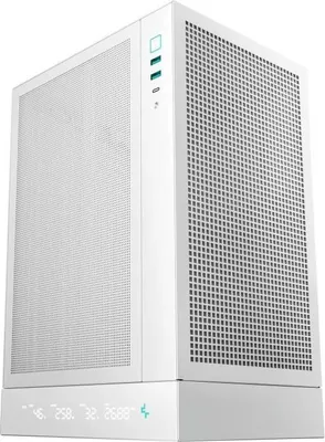 Produktbild von Gehäuse Mini-Tower DEEPCOOL CH170 Digital, Mini-ITX, Weiß, Mesh Front, Tempered Glass Panel
