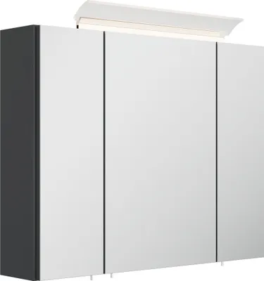 Immagine prodotto di Mobile a specchio 80cm, bagno, mobile bagno a 3 ante con luce LED