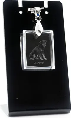 Immagine prodotto di Jagdterrier - Ciondolo in cristallo con cane, collana con foto, gioielli unici di Art-Dog