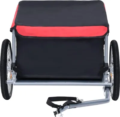 Produktbild von vidaXL Fahrradanhänger Schwarz und Rot 65 kg