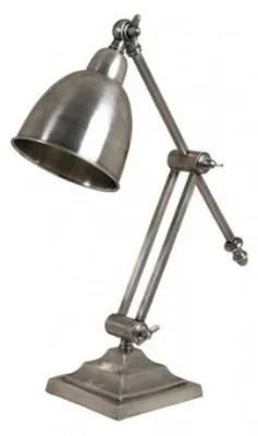 Produktbild von Casa Padrino Tischleuchte Antik Silber im Barockstil 14 x 14 x H 46 cm - Edle Büroleuchte