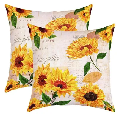 Immagine prodotto di Cuscini decorativi, set da 2, 50x50 cm, motivo floreale, multicolore, in poliestere