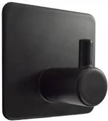 Obrázek produktu pro háček- 1ks ČERNÝ 4,5x4,5x3cm, poplast.kov, samolepící_EXTPLASTIMEX