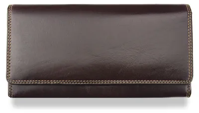 Obrázok produktu pre Dámska peňaženka značky Visconti, vyrobená z prírodnej kože, hnedá, s technológiou RFID, rozmer 18,5 cm
