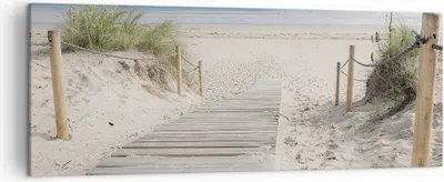 Produktbild von Bild auf Leinwand - Leinwandbild - Einteilig - Strand Düne Eintritt - 140x50cm - Wand Bild - Wanddeko - Wandbilder - Leinwanddruck - Bilder - Wanddekoration - Leinwand bilder - AB140x50-4188
