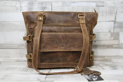 Zdjęcie produktu dla Greenburry Torba na ramię damska skórzana brązowa Shopper Vintage 1635-25