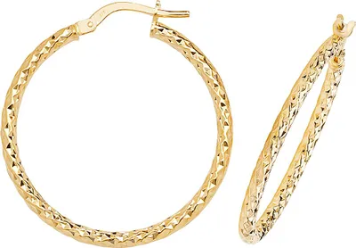 Produktbild von Moderne 9 Karat (375) Gold Damen - Paar Creolen - 25mm; TRS38429MM25