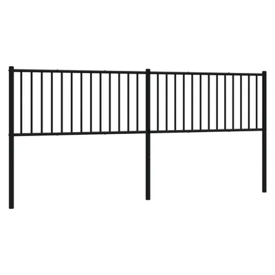 Image de vidaXL Tête de lit de rechange en métal noir 200 cm