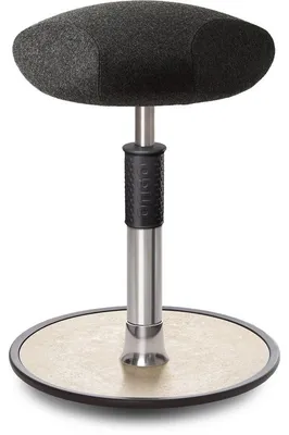 Produktbild von Sitz- Stehhocker Free Regular Triangel kvadrat Divina Anthrazit chr. /creme.