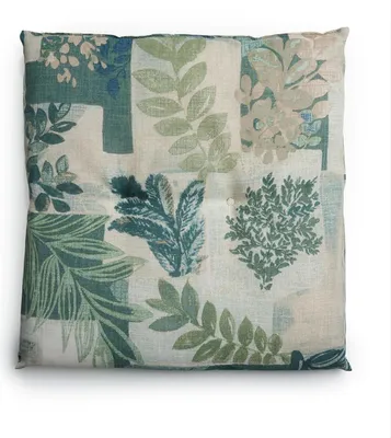 Produktbild von Hockerauflage - 50 x 50 cm - Beige - Blau - Grün - Baumwolle - Polyester