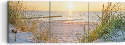 Produktbild von Bild auf Leinwand - Leinwandbild - Düne Strand Meer - 90x30cm - Wand Bild - Wanddeko - Wandbilder - Leinwanddruck - Bilder - Kunstdruck - Wanddekoration - Leinwand bilder - Wandkunst - CA90x30-3989