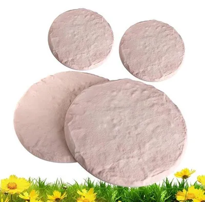 Productafbeelding van Tuinpad Stenen - Looppaden Decoratie - Tuin Aanleggen - Met Bevestigingspinnen - 43.6 cm Diameter - Grijs