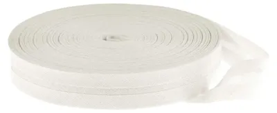 25m Schrägband Baumwolle Breite 20mm perlweiß