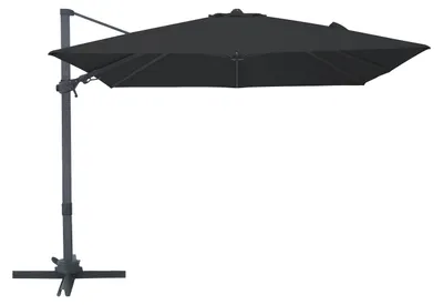 Produktbild von AXI Alina Ampelschirm Quadratisch 300x300 cm in Anthrazit/Grau | Sonnenschirm für Garten / Terrasse mit mit Pulverbeschichtetes Gestell | Inkl.