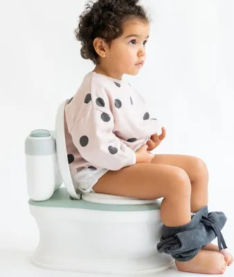 Image de Pot de toilettes musical, blanc et rose
