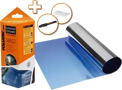 Imagen del producto de Tiras protectoras para parabrisas FOLIATEC Sunvisor, color azul