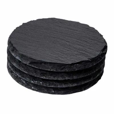 Produktbild von SLATE Schiefer-Untersetzer rund 4erP.