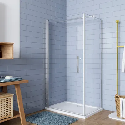 Produktbild von 76x80x195cmDrehtür+Stabilisationsstange 140cm Duschkabine Duschabtrennung 6mm Nano Glas