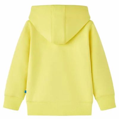 Produktbild von vidaXL Kinder-Kapuzenpullover mit Reißverschluss Hellgelb 128