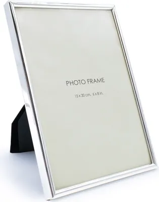 Immagine prodotto di 2.06 Cornice portafoto argento in metallo - per foto 15x20 cm - Cornice 16x21 cm (grande)