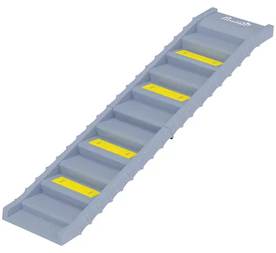 Productafbeelding van PawHut Hondenrampen voor in de auto, inklapbaar, met 10 treden, antislip, geschikt tot 25 kg