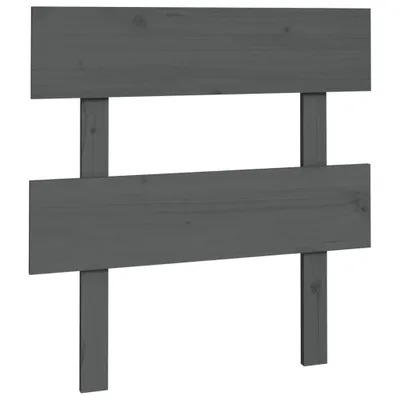 Produktbild von vidaXL Kopfteil Grau 93,5x3x81 cm Massivholz Kiefer