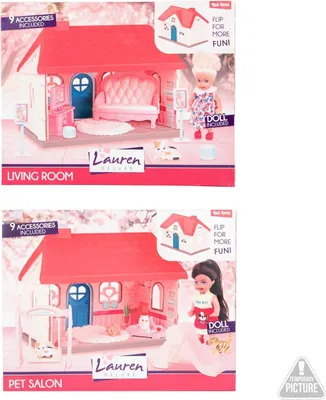Image de Toi-Toys LAUREN Set de jeu maison de poupées 13 cm