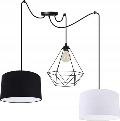Productafbeelding van Hanglamp voor het plafond, met een metalen frame en een lampenkap