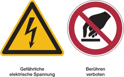 Produktbild von Dreifke® Aufkleber | Produktsicherheitsschild, Elektrische Spannung / B - 210...