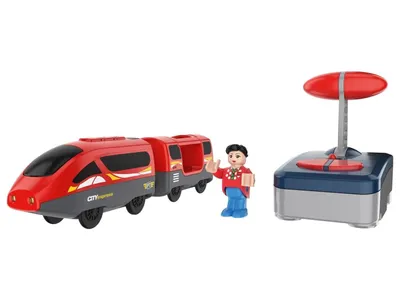 Produktbild von Ferngesteuerter Zug  Licht & Ton Personenzug Schnellzug Transportlock Ferngesteuerter Personenzug / Rot NEU