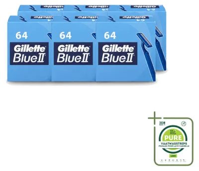 Zdjęcie produktu dla 6 sztuk maszynek do golenia jednorazowych Gillette Blue II - opakowanie zbiorcze
