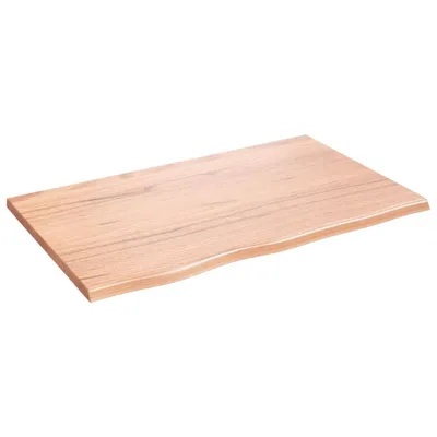 Produktbild von Tischplatte Hellbraun 80x50x2 cm Massivholz Eiche Behandelt