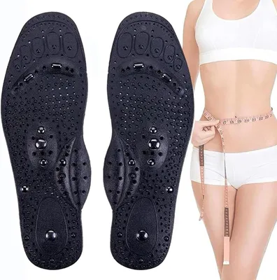 Produktbild von COOL-i® Magnetische Massage-Einlegesohlen – Akupressur Fußsohlen Pads für Damen & Herren, zuschneidbar, atmungsaktiv, L (41-49)
