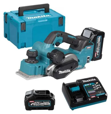Image de Rabot à battue 40V max 82 mm XGT MAKITA KP001GM201 2 x 4,0Ah + chargeur en coffret MakPac