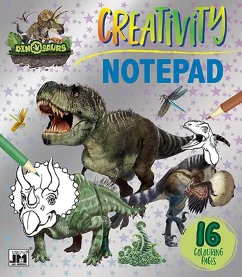 Produktbild von Dinosaurier-Kreativnotizbuch, 16 Seiten