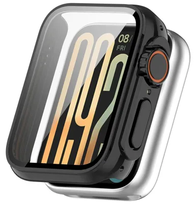 Obrázek produktu pro Pro Xiaomi Smart Band 9 Pro Plastic PC Smart Case + Tvrzené sklo H9 Tempered Glass Black
