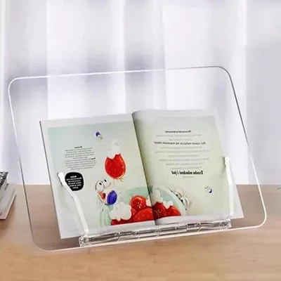 Productafbeelding van Famanu boekenstandaard van acryl - Draagbaar, verstelbaar, veelzijdig