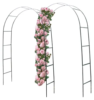 Produktbild von 2'er Set Rosenbögen 240x140x36cm Metall Pergola Rankhilfe Rankgitter