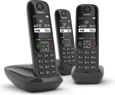 Immagine prodotto di Gigaset AS690 Trio Telefono DECT Cordless Identificatore di Chiamata Nero