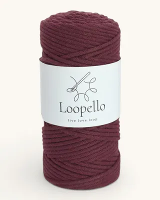 Produktbild von Loopello Baumwollkordel Pro 3 mm 100 m – Burgunder