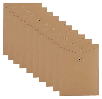 Imagen del producto de Omgoods - 10 sobres de papel kraft tamaño A4 - Organizador de documentos