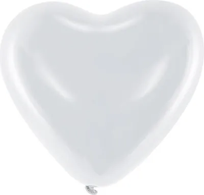 Immagine prodotto di Palloncini a cuore, bianchi da 23-25 cm circa, 10'' 100 pezzi