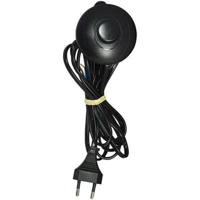 Image de Cordon et interrupteur TIBELEC, plastique, noir 500 W