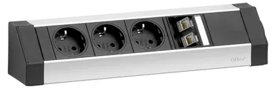 Produktbild von EVOline Steckdosenleiste 3-fach, Schwarz