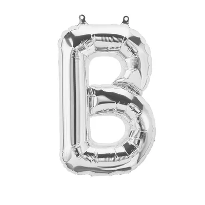 Produktbild von Folienballon Buchstabe B, silber, ca. 80 cm, für Luftbefüllung