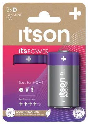 Zdjęcie produktu dla itson itsPOWER battery Alkaline LR20IPO/2CP