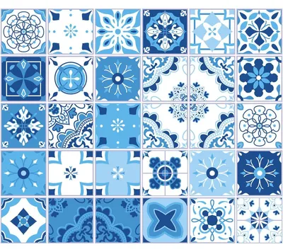 Obrázek produktu pro Samolepicí obkladové nálepky do kuchyně a koupelny – 30 obkladových nálepek Azulejos Colas – 30 nálepek o rozměrech 15 x 15 cm