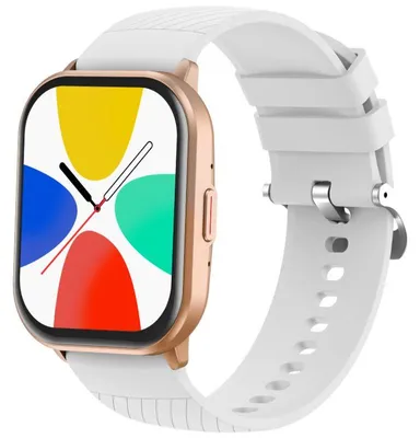 Image de Montre connectée Rubicon RNCF34, couleur rose gold/rose, bracelet en silicone rose et bracelet en silicone blanc