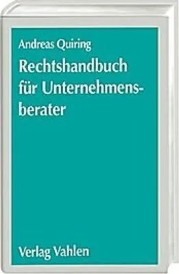 Produktbild von Quiring, A: Rechtshandbuch für Unternehmensberater
