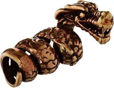 Produktbild von Bartperle Haarperle Daco Drache Bronze Lockenperle 6385